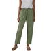 Women's Pocket Lounge Trousers Relaxed-Fit Cotton and linen Pants Full Length Classic Fit Straight Leg Pant Trousers