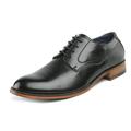 Bruno Marc Men Dress Oxfords Shoes Formal Business PU Leather Lining Laced Shoes For Men PAUL_2 BLACK Size 8.5