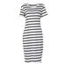 NEW YEAR NEW YOU!Women's Summer Casual Loose Long Dress Short Sleeve Fashion Striped Loose Long Dress Maxi O-Neck Collar Dress Boho Sexy Satin Slips Fashionable Dress,S-XL