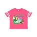 Inktastic Reading is Magical Dragon Green Dragon with Book Toddler Short Sleeve T-Shirt Unisex Football Pink and White 5/6T