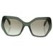 Prada SPR 16R UEI-4P2 - Opal Dark Green/Grey Gradient by Prada for Women - 56-19-135 mm Sunglasses