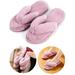 YEYELE Women's Memory Foam Flip Flop Open Toe Slip Home Flip Flops Flat Fur Slippers