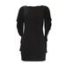 ANALILI Women's Black Long Cut Out Sleeve Sheath Dress 1070R31