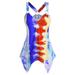 MAWCLOS Women High Low Hem Sleeveless T Shirt Tie Dye Tank Top Casual V Neck Tunic Top Camisole Vest Blouse Plus Size Sexy Tee