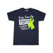 Inktastic Our Family Fights Together Lymphoma Awareness Lime Ribbon Adult T-Shirt Male Navy Blue XXXXL