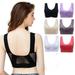 Women's Plus Size Hollow Mesh Wirefree Sport Bra Fitness Workout Yoga Crop Tops