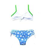 Azul Girls Blue Green Bandeau Dippin' Dots Pc Bikini Swimsuit