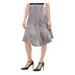 Calvin Klein Womens Velour Sequined Midi Skirt