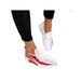 LUXUR Round Toe Walking Shoes for Women Lightweight Comfortable Work Shoes Flat Tennis Shoes Fashion Sock Sneakers