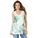 Roaman's Women's Plus Size Graphic Travel Tank