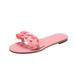 MIARHB Summer Women Ladies Fashion Casual Flat Retro Chain Slippers Shoes Sandals