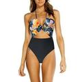 Sexy One Piece Swimsuits Women Swimwear Floral Beach Bodysuits (2 L)