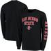 San Diego State Aztecs Fanatics Branded Distressed Arch Over Logo Long Sleeve Hit T-Shirt - Black