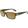 Men's Polarized PO2803S-24/57-58 Tortoiseshell Rectangle Sunglasses