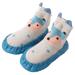 Unisex Baby Toddler Animals Print Cotton Socks Slipper Anti-Slip Crib Shoes - Sold per 1 Pair (Blue/Fox, 12-18 Months)