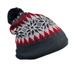 Fair Isle Knit Beanie Hat - ONE SIZE FITS MOST - Navy Blue