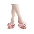 Wazshop Women Comfy Open Toe Sandal Shoes Ladies Slip On Mules Shoes Holiday Indoor Flat