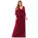 Ever-Pretty Womens Floral Lace Plus Size Evening Dresses for Women 07682 Burgundy US4