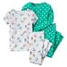 Carters Baby Clothing Outfit Girls 4-Piece Snug Fit Cotton PJs Butterfly/Dots