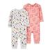 Child of Mine by Carter's Baby Girl Footless Coveralls, 2-Pack