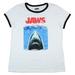 JAWS Womens' Plus Size Shark Poster Ringer T-Shirt Tee Curvy Shirt