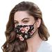 Flower Mask With Nose Wire Reusable and Washable with 4 Carbon Filters Floral Mask Designer Face Mask Cotton Face Mask Fashionable Face Mask Travel Airplane Mouth Mask (B. Peach Ro