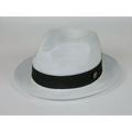 Men Summer Straw Hemp Hat BRUNO CAPELO Stingy Fedora 2" Brim BW843 White Black
