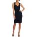 Betsy & Adam Womens Petites Sleeveless Bandage Party Dress