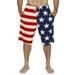 Prestigez Mens Pajama Boxer Shorts USA Flag Loungewear, Shorts, Size: Medium