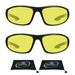 proSPORT BIFOCAL Safety Glasses Reader Night Yellow Sport Men & Women 2 Pairs