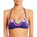 Trina Turk ULTRA MARINE Rainbow Swirl Bandeau Bikini Swim Top, US 10