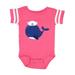 Inktastic Navy Blue Whale With Sailor Hat, Sailor Whale Infant Short Sleeve Bodysuit Unisex