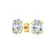 1.6CT Oval Created or Genuine Gemstone Stud Earrings for Women Teen 14K Yellow Real Gold 7x5 MM More Birthstone Colors