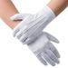 Atralife Gloves White etiquette gloves Polyester Three Strength White Gloves Nylon Etiquette Checkout Parade Labor Insurance Protective Buckle Gloves 1 Pair