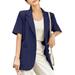 ZANZEA Women Autumn Retro Short Sleeve Button Front Trench Blazer