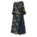 Women Maxi Beach Dress Boho Kaftan Tunic Gypsy Ethnic Style Floral Print Plus Size Dress