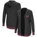 Virginia Tech Hokies Colosseum Women's Plus Size Steeplechase Open Hooded Tri-Blend Cardigan - Charcoal