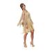 Western Fashion 2352-L Flapper Dress, Gold - Large