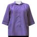 A Personal Touch Women's Plus Size 3/4 Sleeve Button-Up Blouse - Purple Cora - 4X