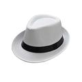 Kuriozud Unisex Foldable Straw Fedora Panama Sun Hat Trilby