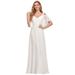 Ever-Pretty Women Elegant Cold Shoulder Wedding Party Dresses for Women 07871 Cream US8