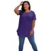 Roaman's Women's Plus Size Crisscross-Back Ultimate Tunic Long Shirt