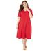 Catherines Women's Plus Size Mayfair Park A-Line Dress