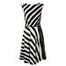 Tahari ASL Women's Striped Fit & Flare Crepe Dress