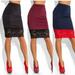 Sexy Women Formal Stretch High Waist Short Bodycon Mini Lace Skirt Pencil Dress