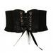 Kiapeise Womens Fashion Stretch Buckle Waist Belt Lady Wide Lace Elastic Cinch Corset Waistband
