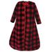 Hudson Baby Unisex Baby Plush Sleeping Bag, Sack, Blanket, Buffalo Plaid Long-Sleeve, 12-18 Months