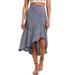 Women's High Waist Ruffle Midi Skirt Dress Summer Holiday Casual Evening Party