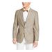 TOMMY HILFIGER Mens Beige Single Breasted Ultraflex Heather Regular Fit Suit Separate 36 S