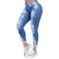 High-Waist Ripped Jeans For Women Skinny Leggings Ripped Denim Trousers Pants Juniors Destroyed Ripped Distressed Skinny Jeans